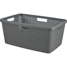 Curver Veļas grozs Jute 46L 59x39x26cm tumši pelēks