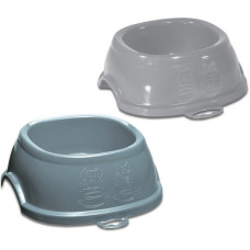 Stefanplast Barības bļoda Break 1 0,4L 17x17x6cm asorti pelēka/zila