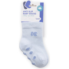 Baby socks with embossed bottom Light Blue 2-3y