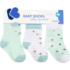 Baby socks with 3D ears Bear with me Mint 0-6m