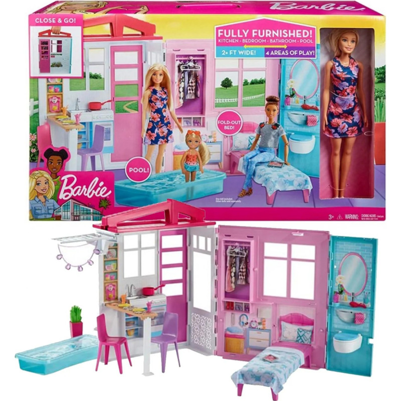 Barbie Holiday House with Doll FXG55