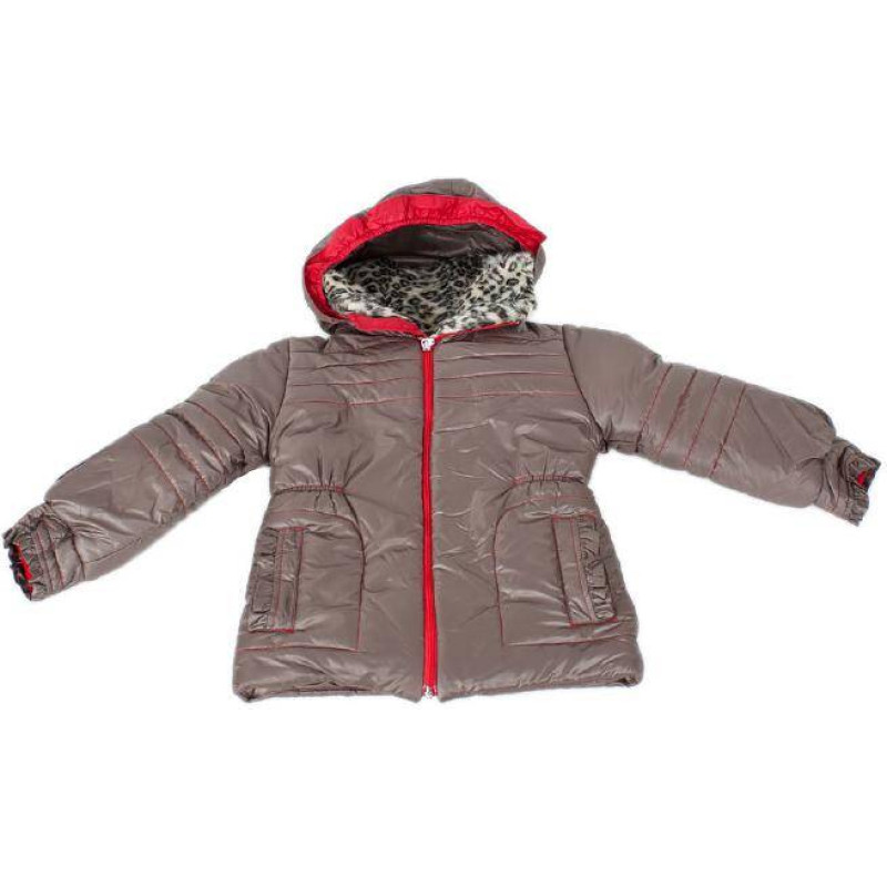 Minikid GIRL'S WINTER JACKET - BLANCA - FLEECE - BROWN -  size 104***