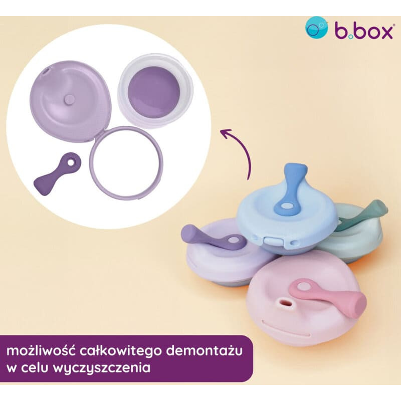B.box BB100108 fill+feed Silikonowa miseczka z pokrywką do karmienia błękit