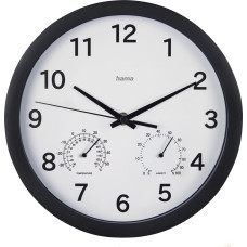 Hama 00186342 Pure Plus Wall Clock Black