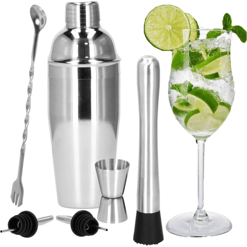 Springos KI0013 BAARMENI KOMPLEKT JOOKIDE SHEIKERILE 550 ML, 6 ELEMENTI.