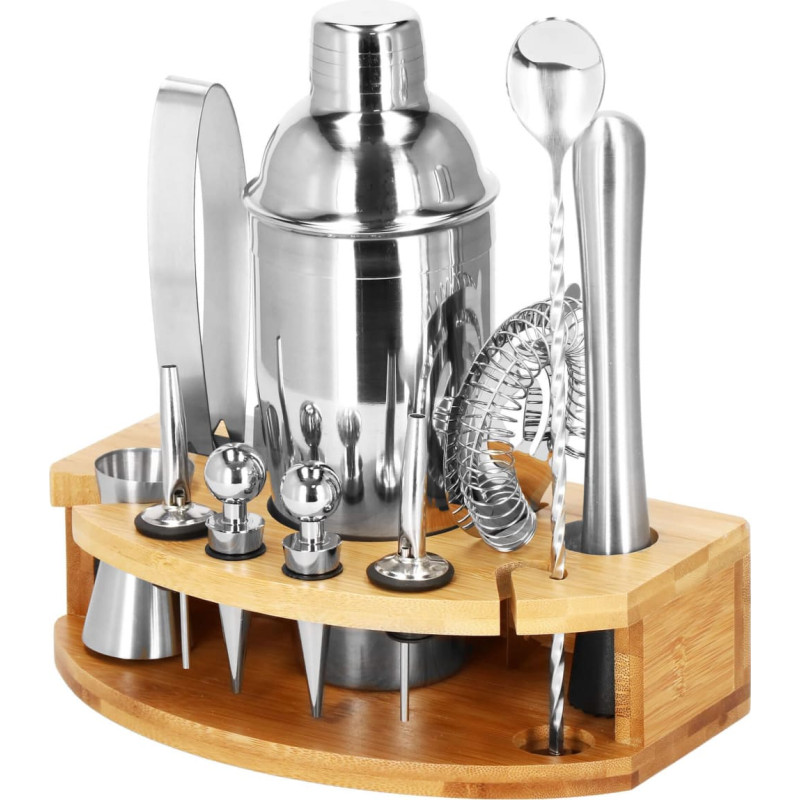 Springos Baarmeni komplekt šeiker alus Springos KI0012 12 tk hõbedane