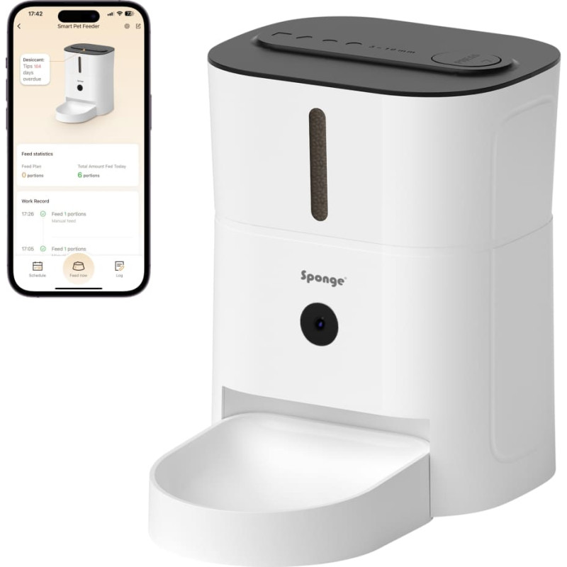 Sponge Automatic Pet Feeder Smart Camera