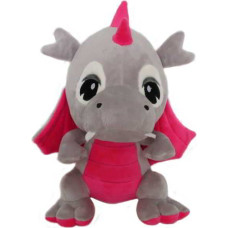 DINOZAUR SMOK PLUSZOWY SZARO RÓŻOWY