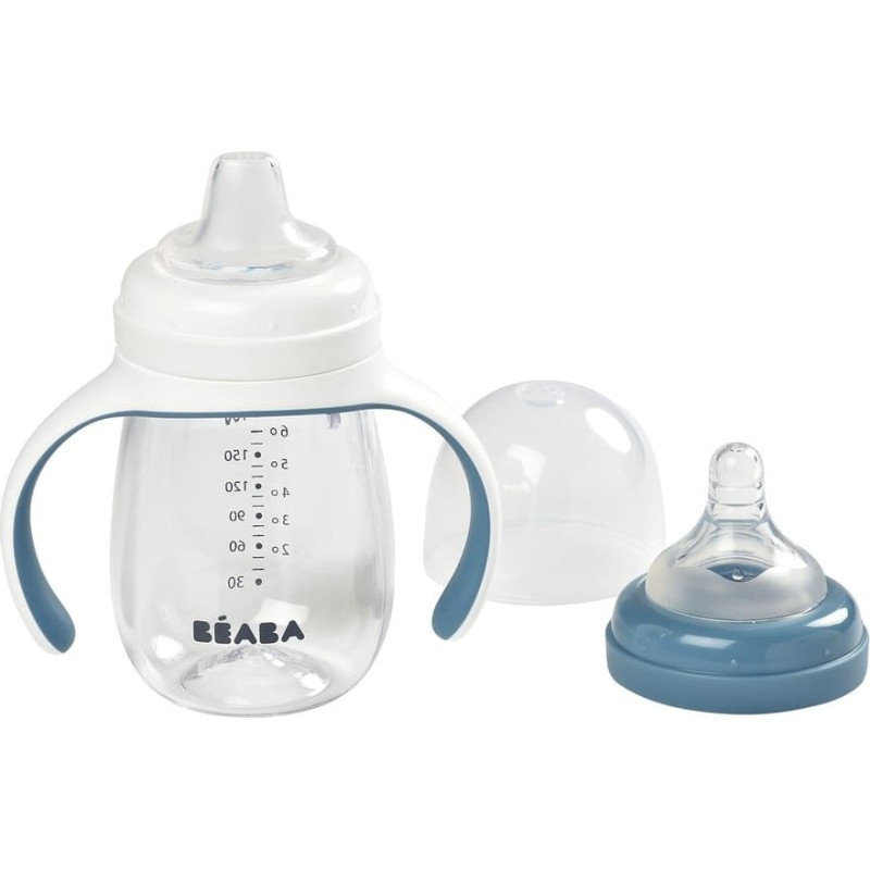 Beaba / Red Castle Mācību pudelīte BEABA 2 vienā, 210 ml, BLUE