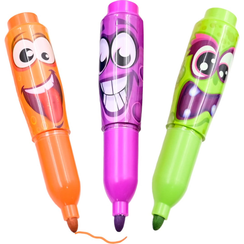 Dumel SCENTOS ST 10498 lõhnastatud markerid – naljakad näod, 3 tk