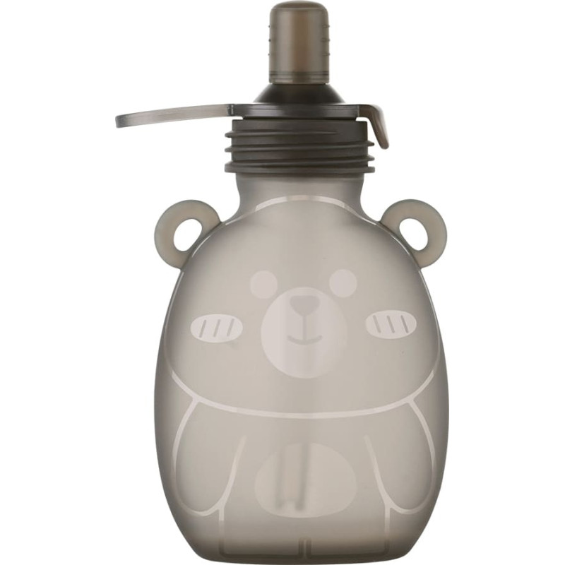 Haakaa Happii Bear silikona maisiņ&scaron; biezeņiem/sulam 500 ml Grey