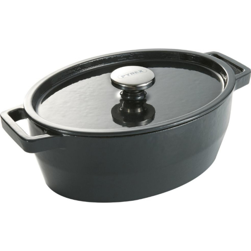Pyrex Čuguna katls 5,8L Pyrex ovāls 33x25cm pelēks