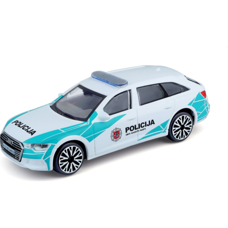 Bburago 1:43 automa&scaron;īnas modelis Audi A6 Avant Lietuvas policija, 18-30415LT