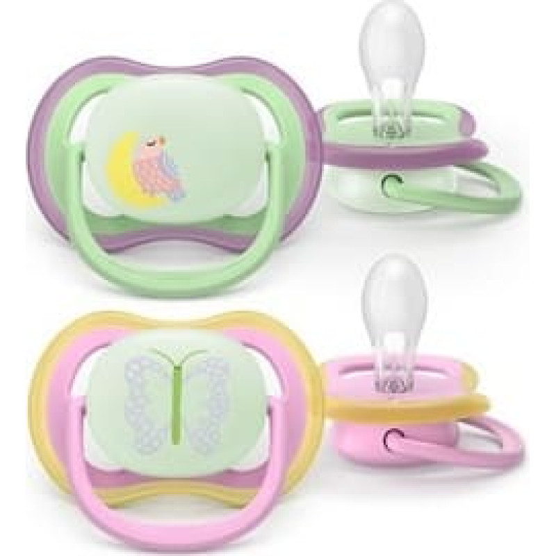 Philips Avent SCF376/29 PACIFIER AIR NIGHT 6-18 GIRL
