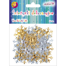 ŚNIEŻYNKI DEKORACYJNE 40 SZTUK