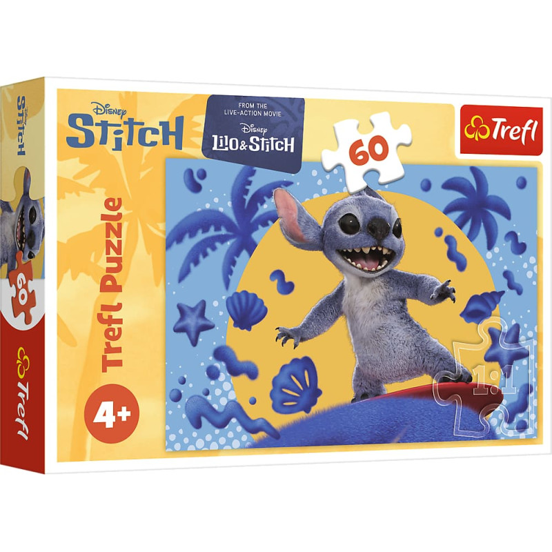 Trefl DISNEY STITCH Dėlionė &bdquo;Diena su Stiču&ldquo;, 60 det.