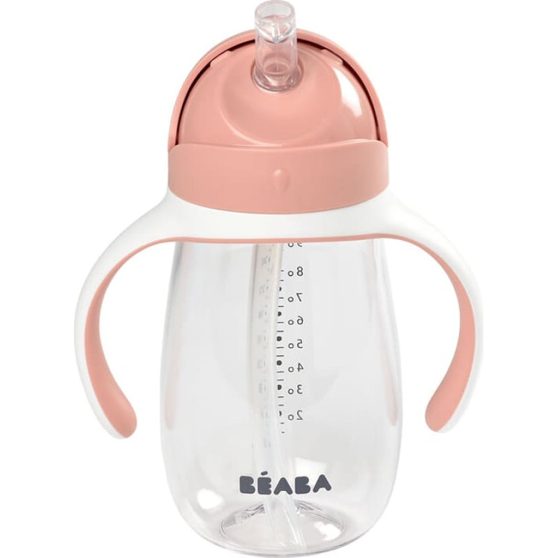 Beaba / Red Castle Mācību krūzīte ar caurulīti Beaba 300 ml, Old Pink