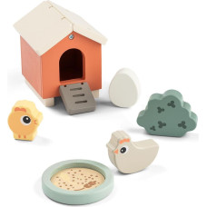 Done By Deer puidust mängukomplekt Tiny farm Clucky