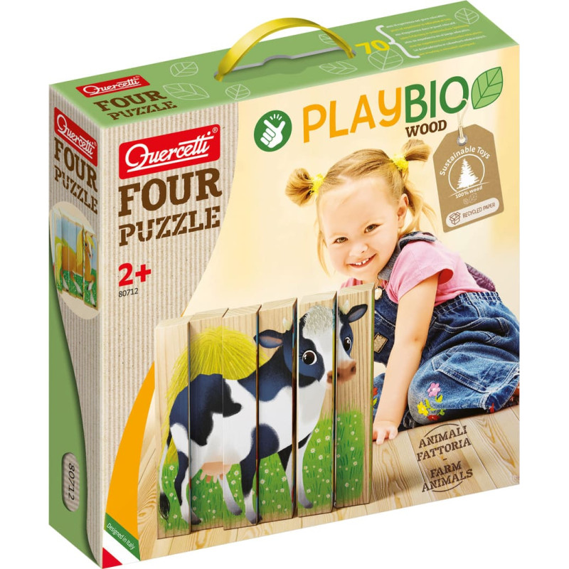 Quercetti Four Puzzle Farm Animals 2+ y