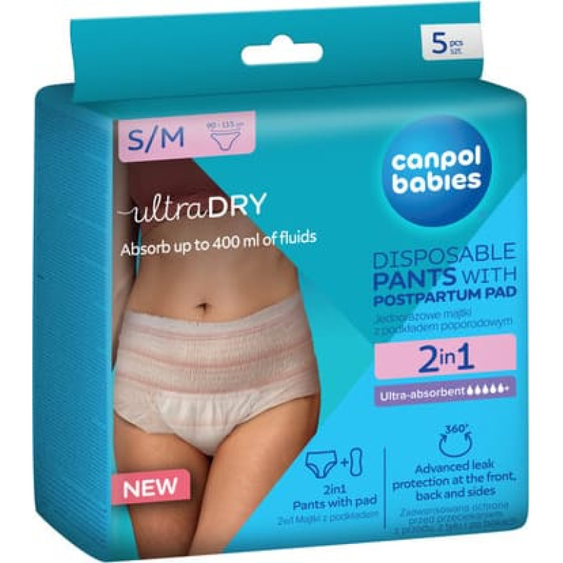 Canpol 78/011 hingavad sünnitusjärgsed aluspüksid 2-ühes koos alusega – S/M