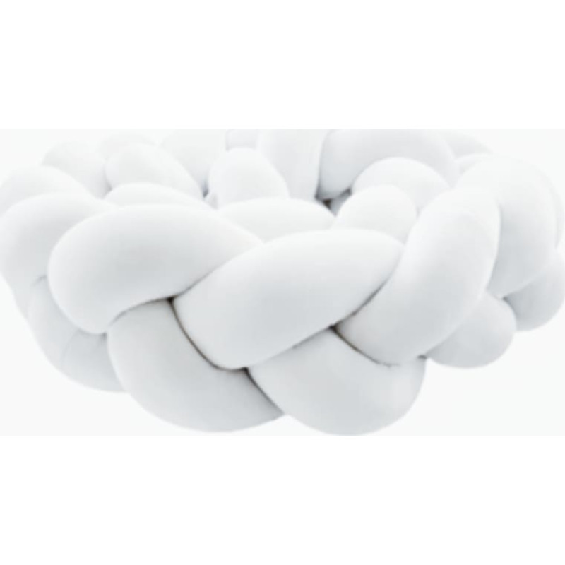 Baby In World BABY 24077 Warkocz do ł&oacute;żeczka welur biały