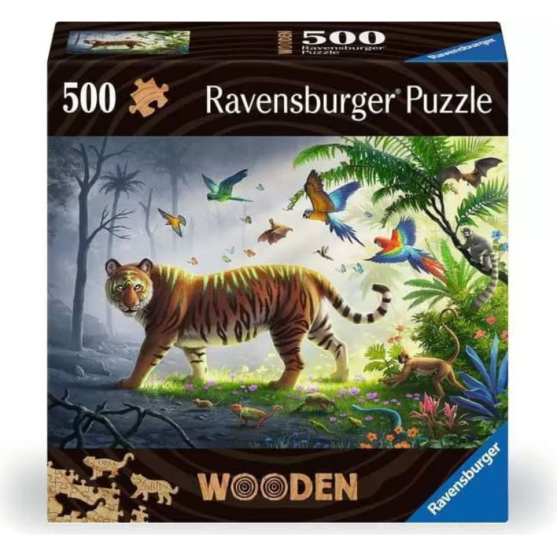 Ravensburger puidust pusle Tiger, 500tk 14+