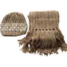 Pro-Han Vilnas cepure ar šalli CZ-2720 dark beige (55-60 cm) izpārdošana