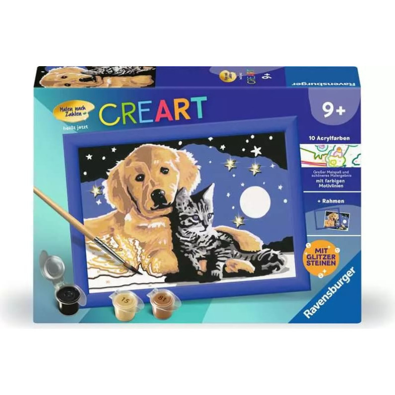 Ravensburger Paint by numbers Brilliant 13x18 cm Dog with Kitten