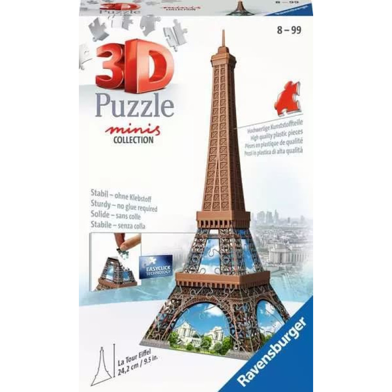 RAVENSBURGER 3D minihoonete pusle Eiffeli torn, 54tk, 12536