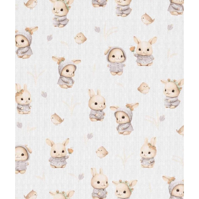 Minikid Autiņ&scaron; marles BUNNIES&BIRDS 70x80 cm