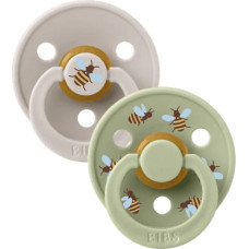 Bibs Studio Collection Colour Round &ndash; Urban Garden Bumblebee Mushroom Mix 18m+ 2pcs