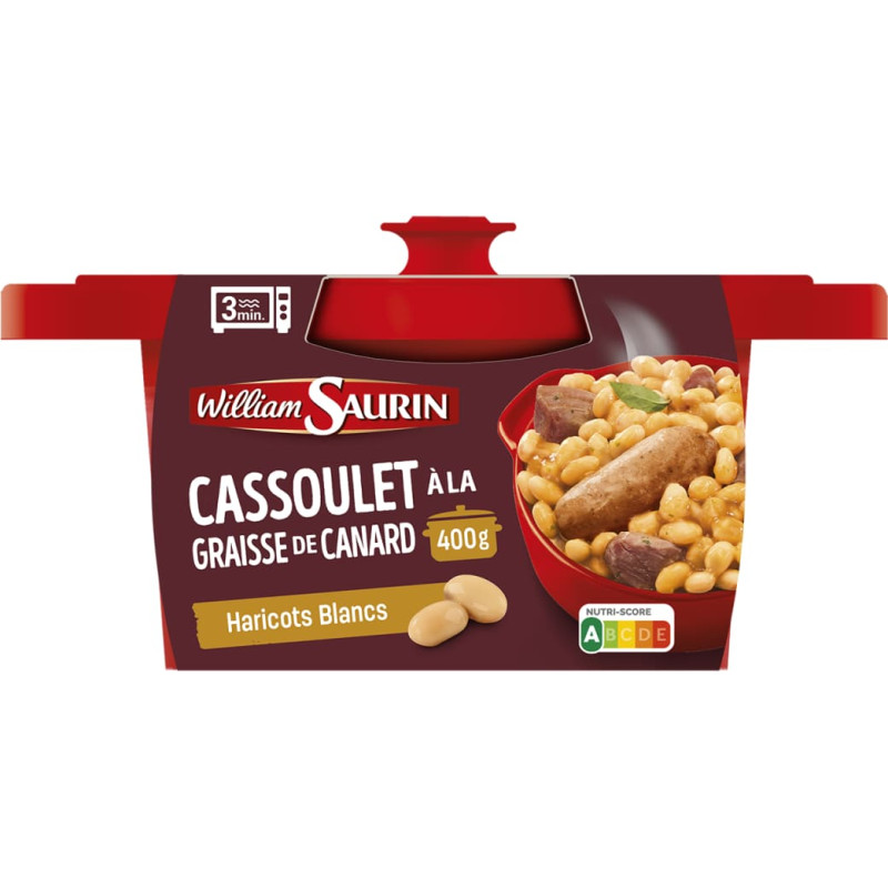 William Saurin Bean stew with duck, in a bowl, 400 g