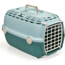 Stefanplast Transportē&scaron;anas būris Horizon 1 ar plastmasas durvīm 48x32x30cm gai&scaron;i zaļ&scaron;/zaļ&scaron;