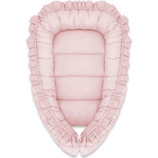 Miminu KIECZMIERSKI Kokon niemowlęcy ROYAL z falbanką pudrowy róż
