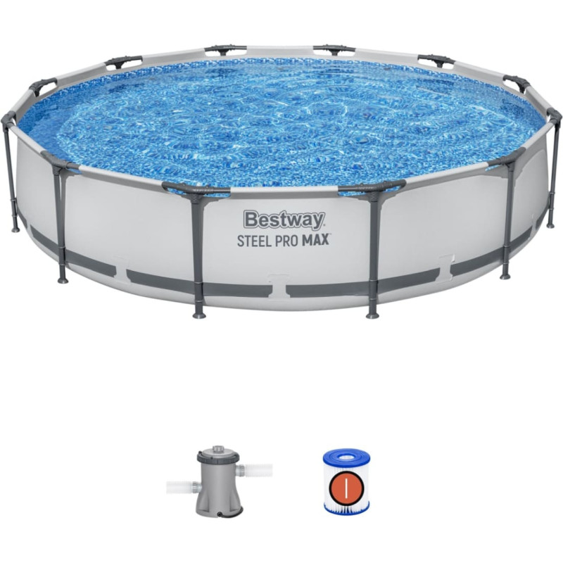 Bestway 56416 terasraamiga bassein Steel Pro Max koos filtripumbaga, 3.66 m x 0.76 m