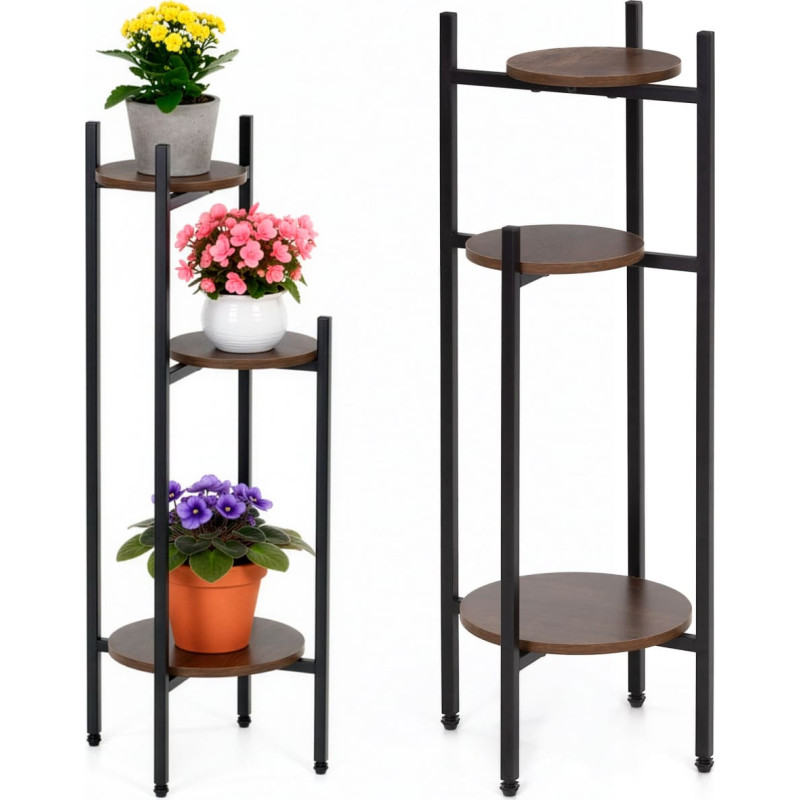 Springos Lilleseade 81 cm metallist lilleseade 3 riiuliga mitmetasandiline riiul elutoale