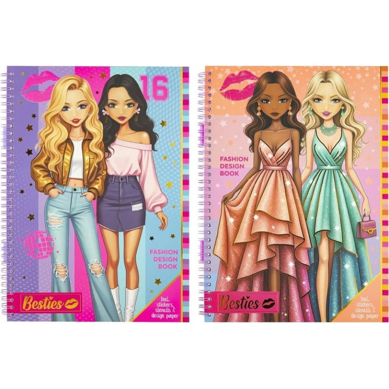 Besties Moedisaineri vihik kleepsudega