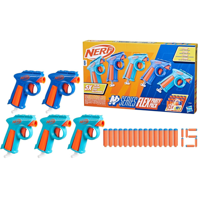 Hasbro Nerf Nerf Flex Party Pack 5 blasters F9839 N Series