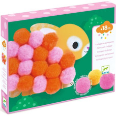 Djeco Kollaažid pompommidega - Loomad ja ringid