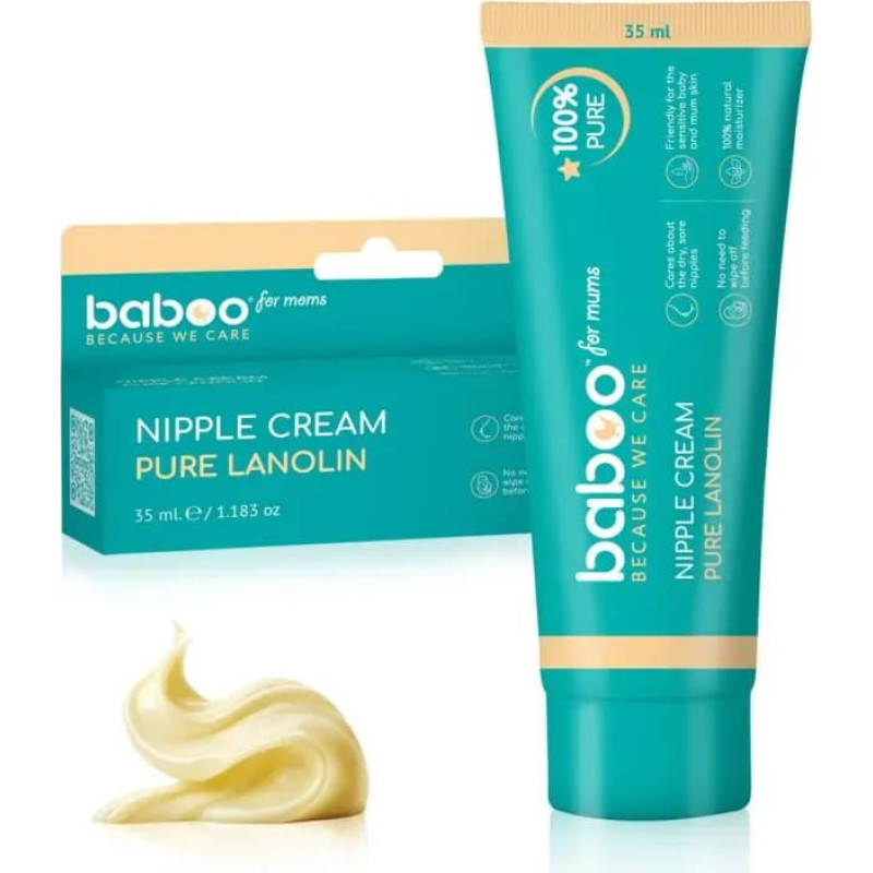 Baboo Pure Lanolin Cream for Cracked and Sensitive Nipples, 35 ml