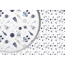 Miniania Autiņ&scaron; flaneļa ar vaskadrānu ROCKETS 50x70 cm (1166)