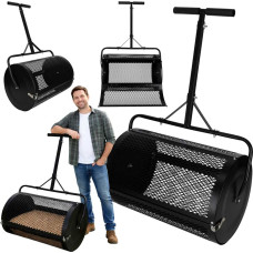 LUARO komposti ja muruväetise puistur — võrkrulliga aiakülvik