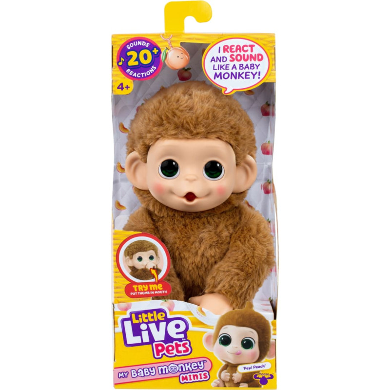 Little Live Pets Interaktyvi mini beždžionėlė, 19 cm
