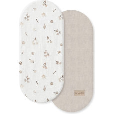 Albero Mio Prześcieradło do gondoli 2-pak 80x35 Wild Flowers CM2