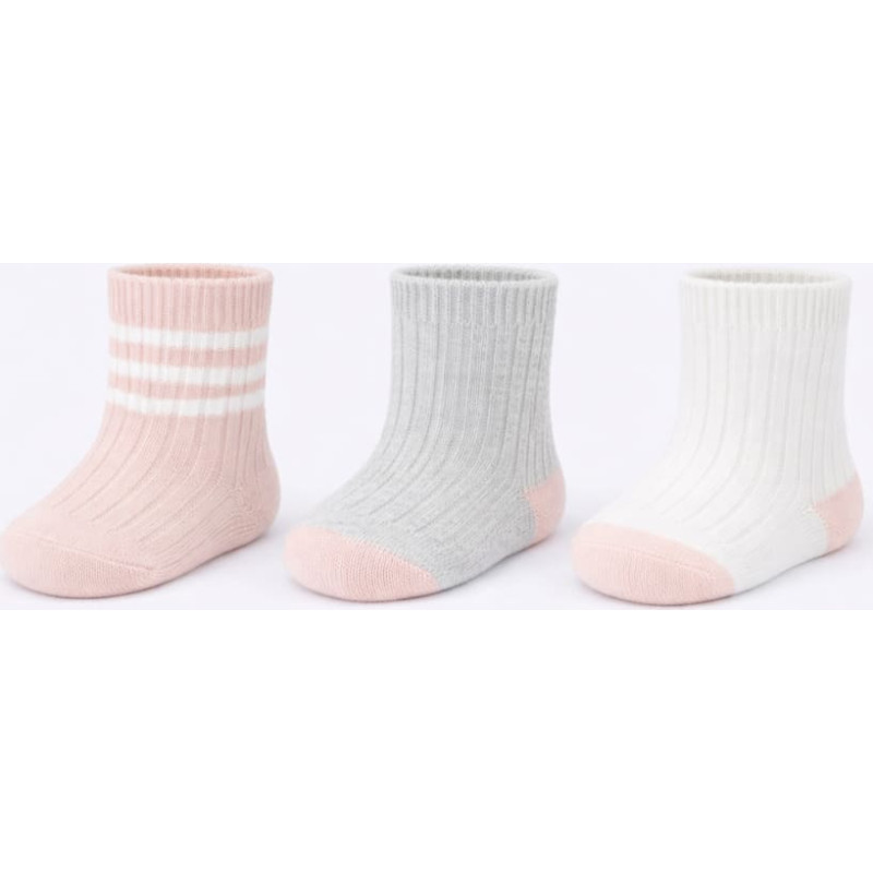 Noviti SB175-G-01 Skarpety niemowlęce dziewczynka wąski prążek mix 6-12m