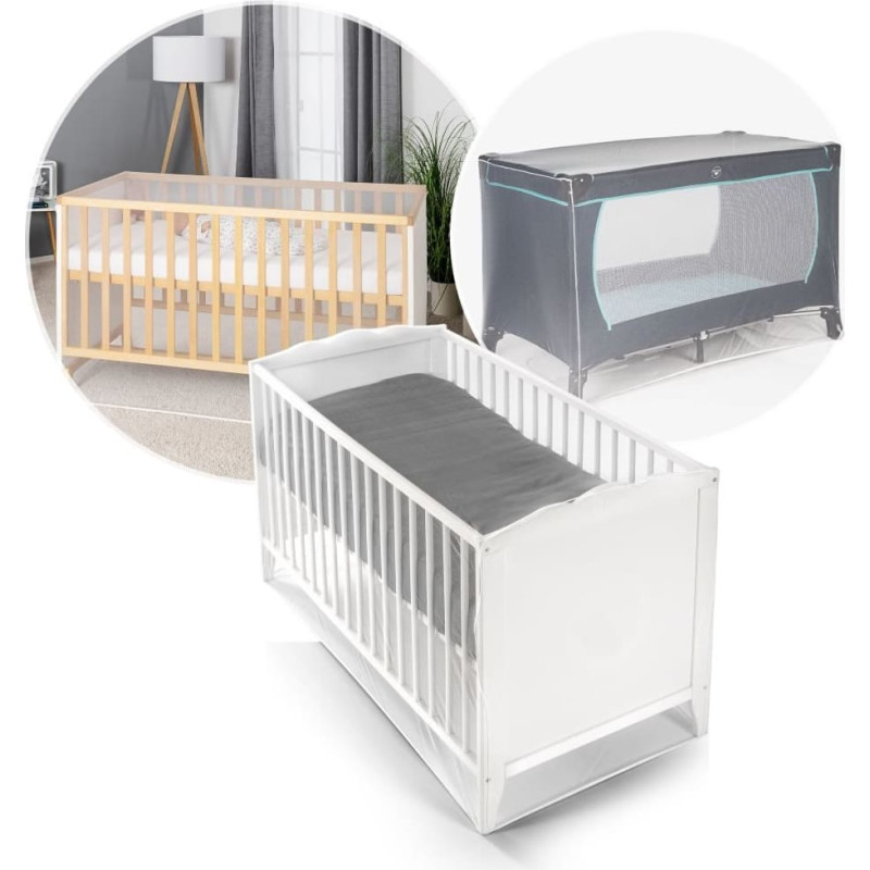 Reer BiteSafe mosquito net for children&rsquo;s and travel cots, white