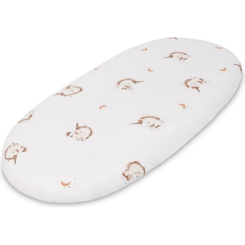Sensillo STROLLER BEDSHEET COTTON UNICORN BEIGE 35X75