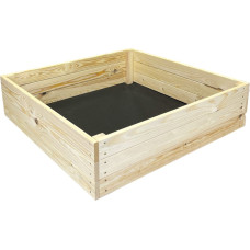Paaugstināta dārza dobe no koka 80 x 80 x 27 cm