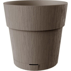 Stefanplast Puķu pods ar paliktni Ethica &Oslash;15x15cm brūns