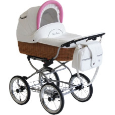 Baby Fashion SCARLETT Universal stroller 3in1, NW-2 White-Pink-Nature